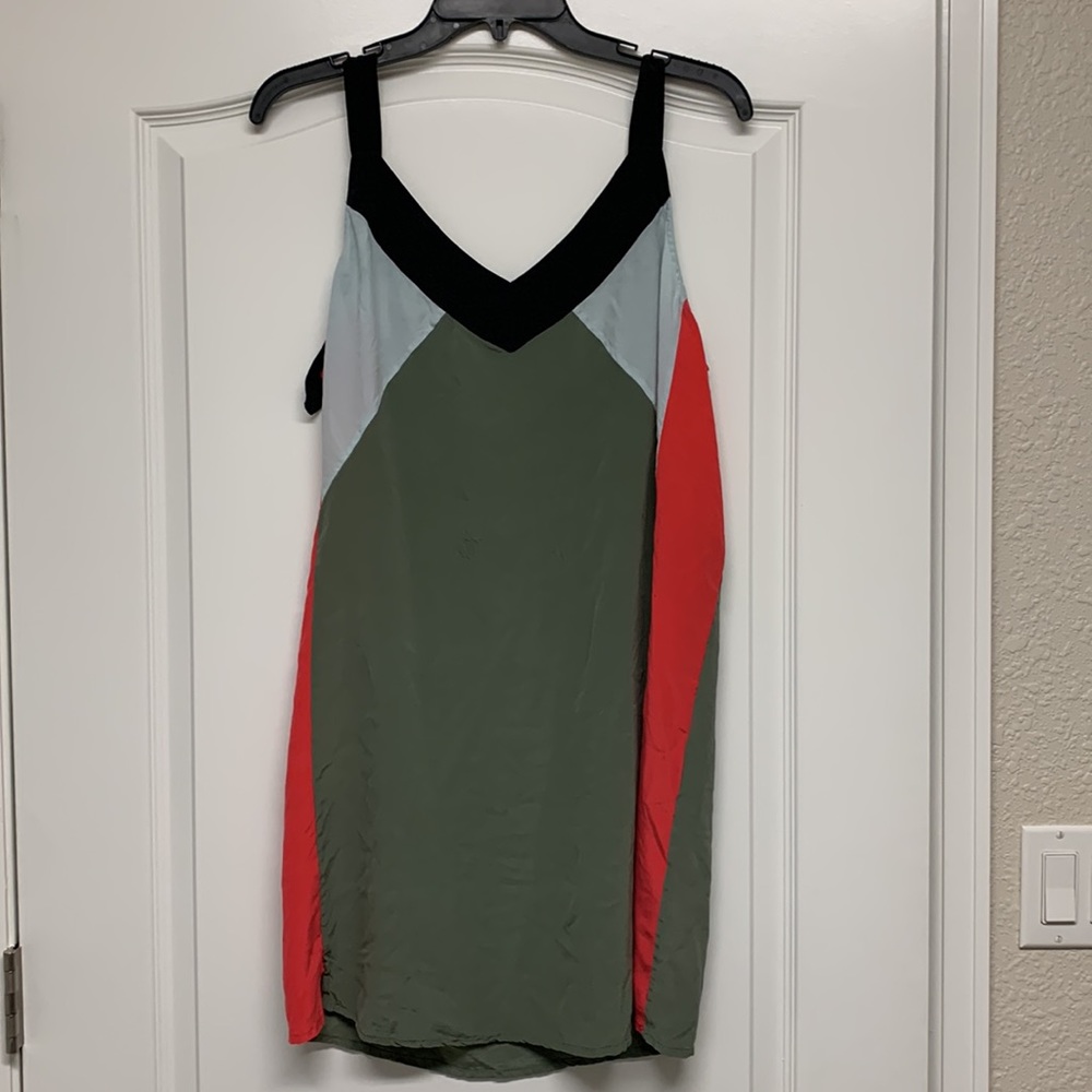 Equipment femme silk color block dress L